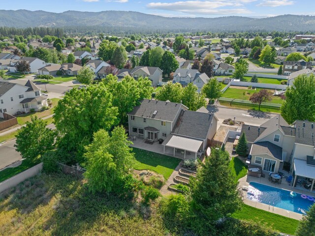3421 S Mcdonald St, Spokane Valley, WA 99206 - aerial view of residential area featuring mountains