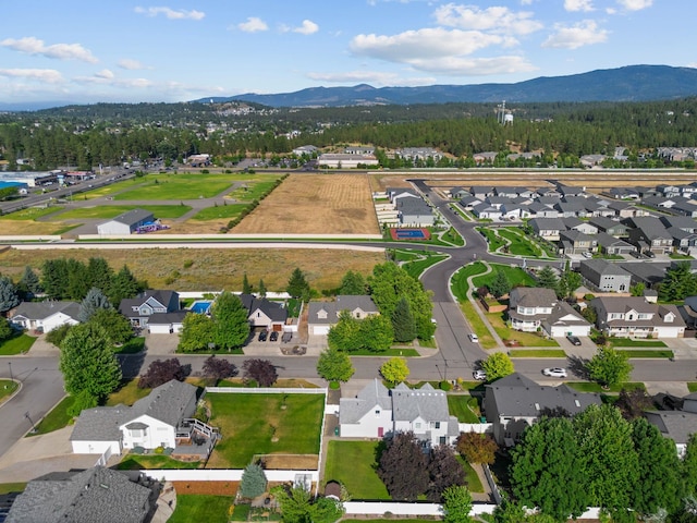 3421 S Mcdonald St, Spokane Valley, WA 99206 - aerial overview of property's location with nearby suburban area and mountains