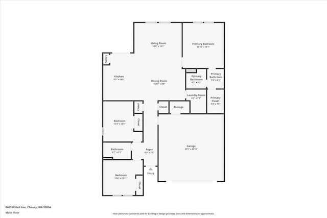 8403 W Red Ave, Cheney, WA 99004 - view of floor plan / room layout