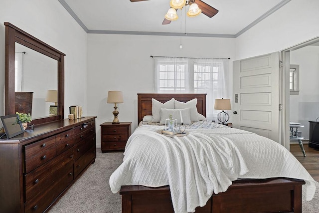 3129 E 34th Ave, Spokane, WA 99223 - bedroom featuring ornamental molding and ceiling fan