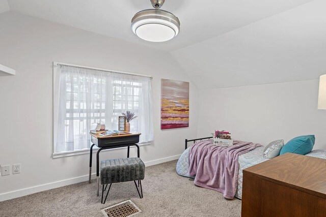 3129 E 34th Ave, Spokane, WA 99223 - carpeted bedroom with lofted ceiling