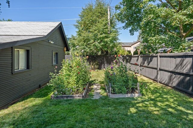 3129 E 34th Ave, Spokane, WA 99223 - fenced yard with a vegetable garden