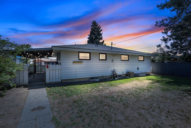 5917 N Addison St, Spokane, WA 99208 - view of back of house at dusk