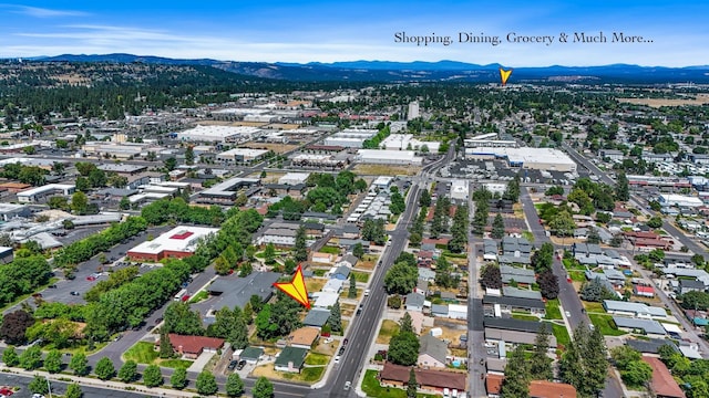 5917 N Addison St, Spokane, WA 99208 - aerial view of property's location with a mountain backdrop