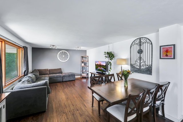 5917 N Addison St, Spokane, WA 99208 - living room with dark wood-style flooring and baseboards