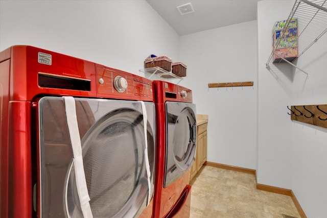 2312 W Abigail Ct, Spokane, WA 99208 - laundry room with separate washer and dryer and cabinet space