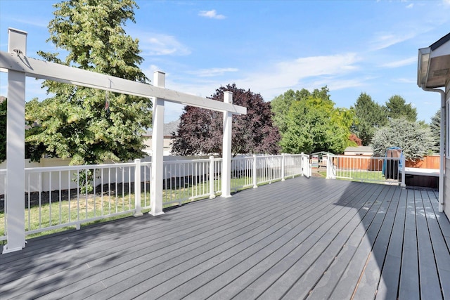 2312 W Abigail Ct, Spokane, WA 99208 - wooden terrace featuring a yard