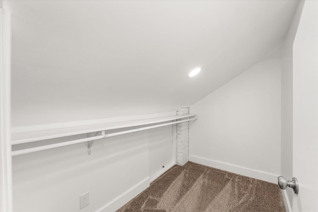 1728 S Adams St, Spokane, WA 99203 - walk in closet featuring dark carpet and lofted ceiling