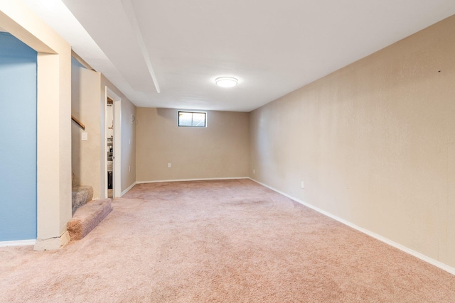 4615 N King Ct, Spokane, WA 99205 - below grade area featuring light carpet and stairway
