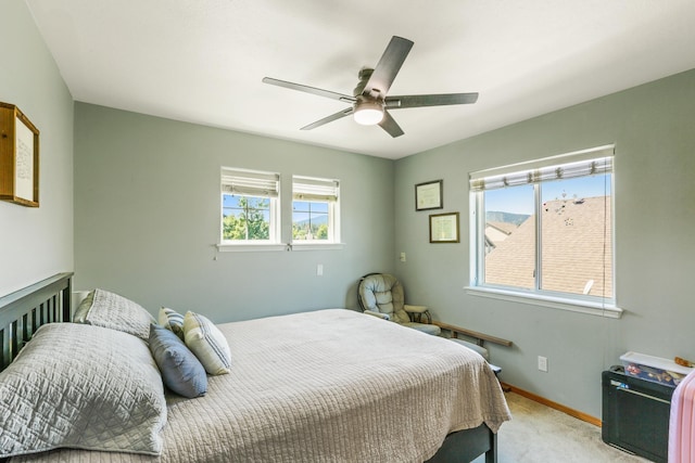 12837 E 37th Ln, Spokane Valley, WA 99206 - carpeted bedroom featuring baseboards and ceiling fan