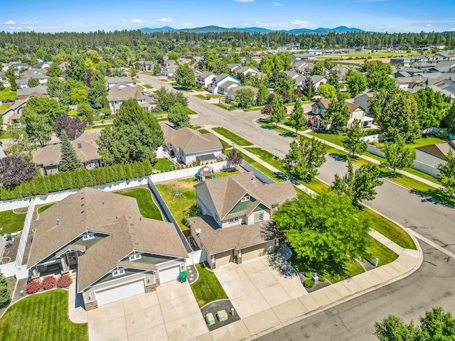 12837 E 37th Ln, Spokane Valley, WA 99206 - aerial perspective of suburban area with a mountainous background