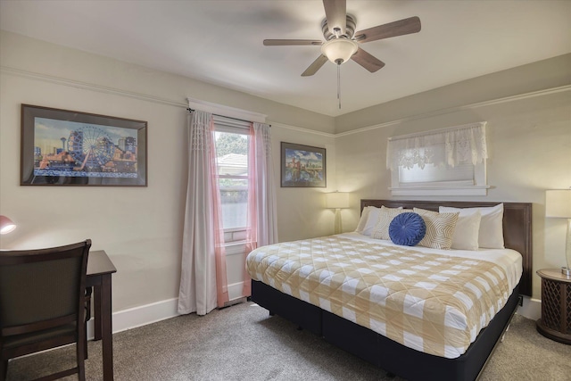 4028 N Post St, Spokane, WA 99205 - bedroom featuring carpet and ceiling fan