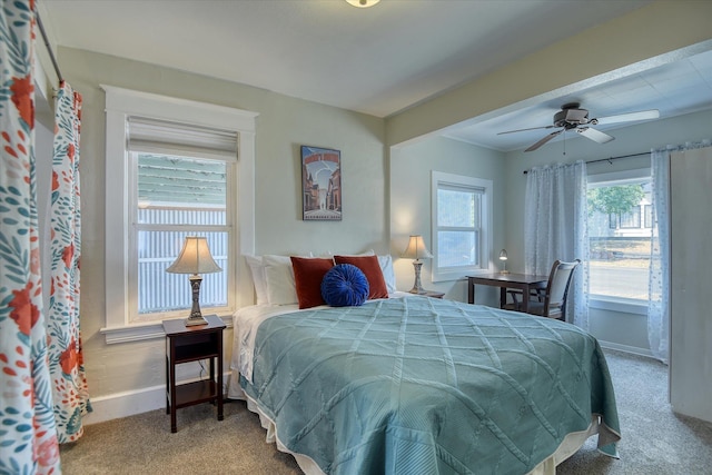 4028 N Post St, Spokane, WA 99205 - bedroom with carpet and a ceiling fan