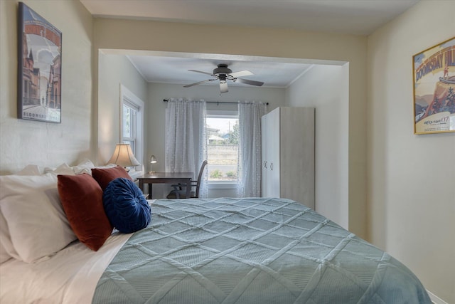 4028 N Post St, Spokane, WA 99205 - bedroom featuring crown molding and ceiling fan