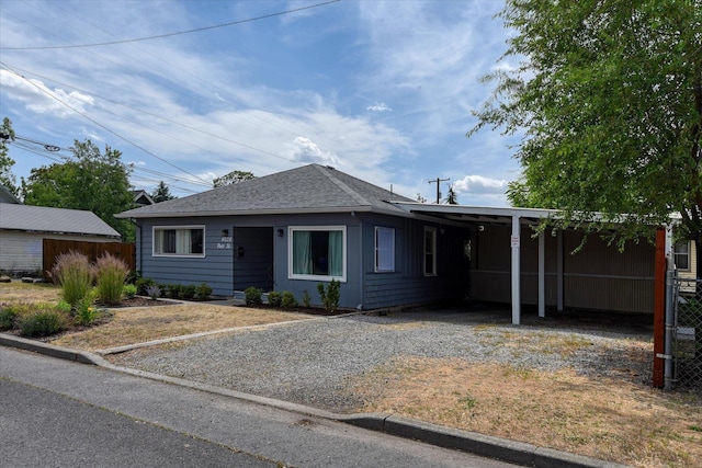4028 N Post St, Spokane, WA 99205 - view of front of property featuring a shingled roof, driveway, and a carport