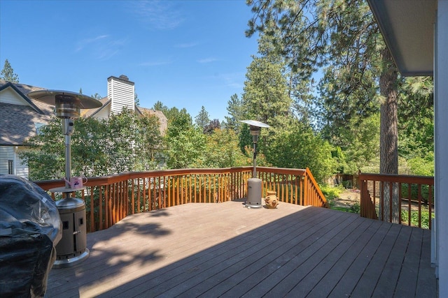 5203 S S Hogan Ct, Spokane, WA 99223 - wooden deck featuring a grill