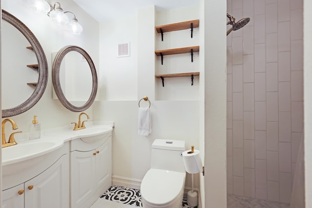 18017 N Lidgerwood Ct, Colbert, WA 99005 - bathroom with double vanity and a tile shower