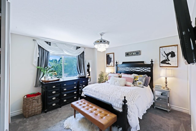 18017 N Lidgerwood Ct, Colbert, WA 99005 - bedroom with carpet and a chandelier