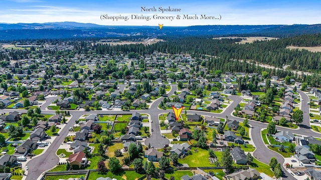 18017 N Lidgerwood Ct, Colbert, WA 99005 - aerial view of a forest and a mountain backdrop