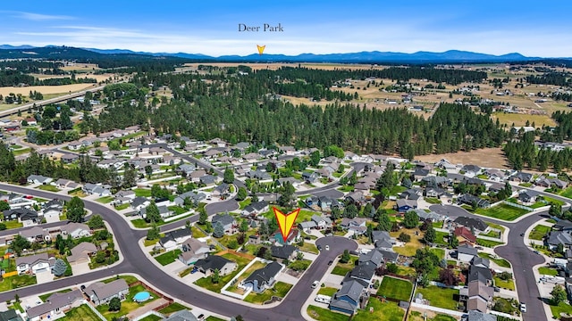 18017 N Lidgerwood Ct, Colbert, WA 99005 - aerial view of property and surrounding area with nearby suburban area