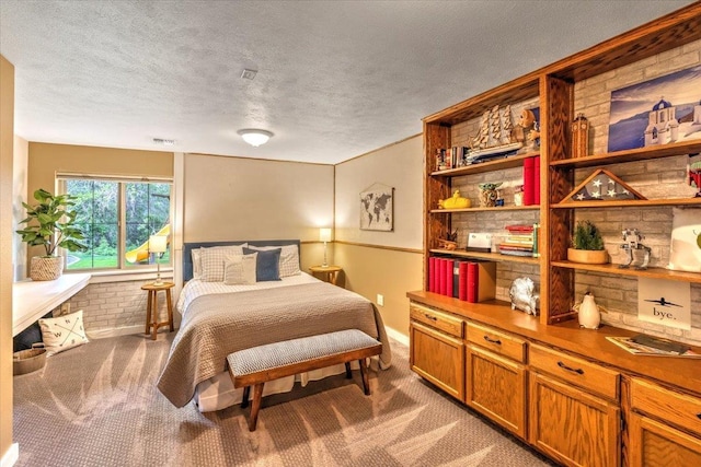 3222 S Conklin Rd, Greenacres, WA 99016 - carpeted bedroom with a textured ceiling