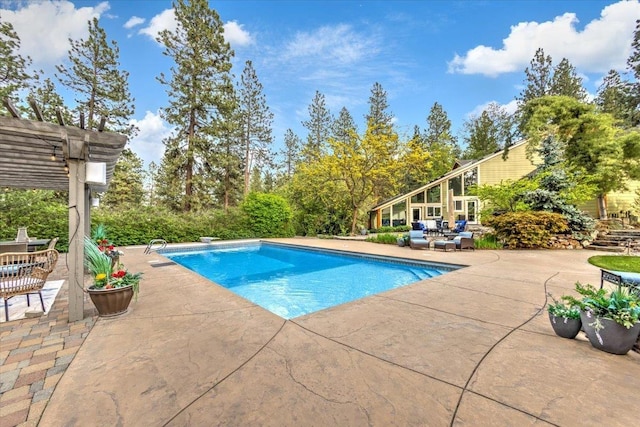 3222 S Conklin Rd, Greenacres, WA 99016 - swimming pool featuring a patio area and a pergola