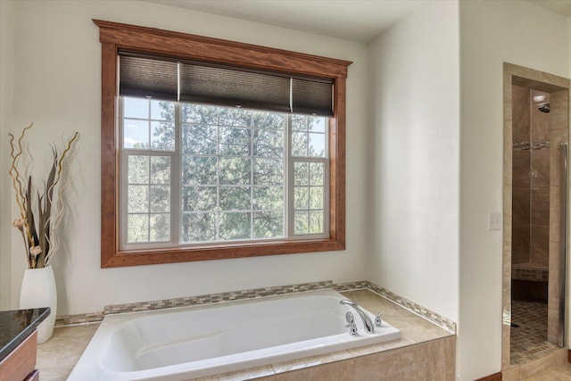 7302 N Quamish Dr, Spokane, WA 99208 - full bath with a garden tub, tiled shower, and vanity