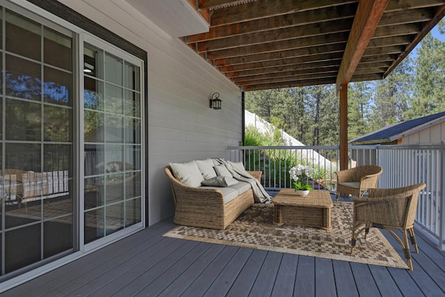 7302 N Quamish Dr, Spokane, WA 99208 - deck with outdoor lounge area