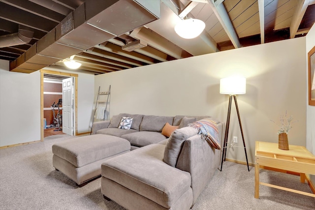 3526 W Hoffman Ave, Spokane, WA 99205 - living area with carpet and baseboards