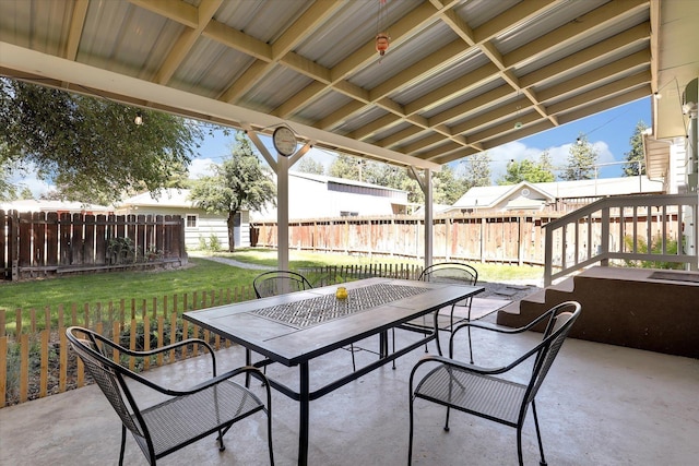 3526 W Hoffman Ave, Spokane, WA 99205 - fenced backyard featuring outdoor dining area and a patio