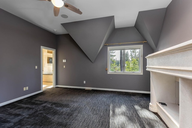 2010 E Pinecrest Rd, Spokane, WA 99203 - additional living space featuring carpet, ceiling fan, and vaulted ceiling