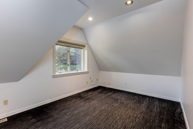 2010 E Pinecrest Rd, Spokane, WA 99203 - bonus room with lofted ceiling, dark colored carpet, and recessed lighting