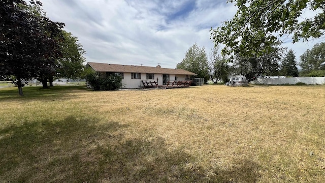 3520 N Arden Rd, Otis Orchards, WA 99027 - view of front of property with a deck and a front lawn