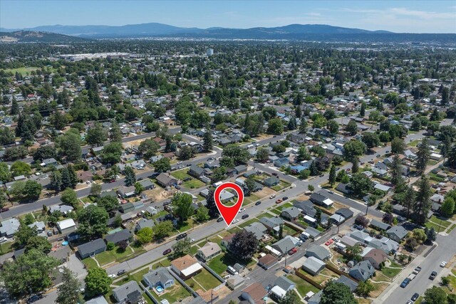 5327 N Jefferson St, Spokane, WA 99205 - aerial view of property and surrounding area featuring mountains
