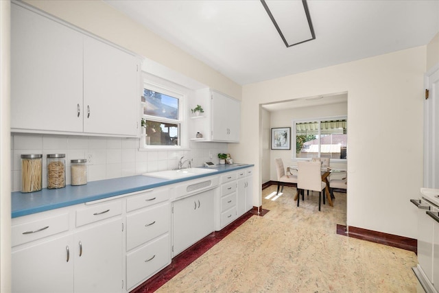 5327 N Jefferson St, Spokane, WA 99205 - kitchen featuring tasteful backsplash and white cabinetry