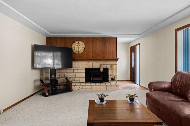 4335 W Excell Ave, Spokane, WA 99208 - living area with baseboards and light colored carpet