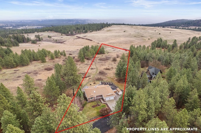 3314 W Eagles Nest Ln, Spokane, WA 99208 - view of rural area with property parcel outlined