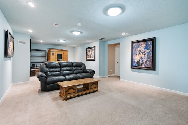 9617 N Northview Ln, Spokane, WA 99208 - carpeted living area with recessed lighting and a textured ceiling