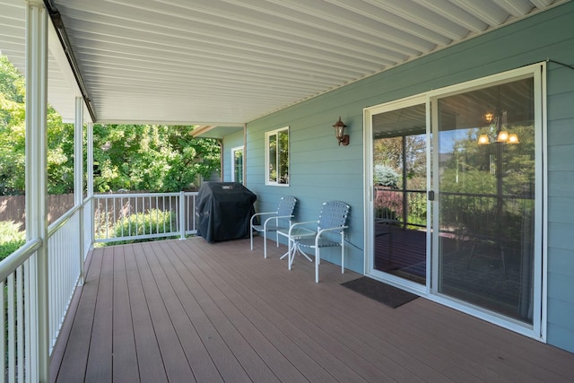 9617 N Northview Ln, Spokane, WA 99208 - wooden terrace with grilling area
