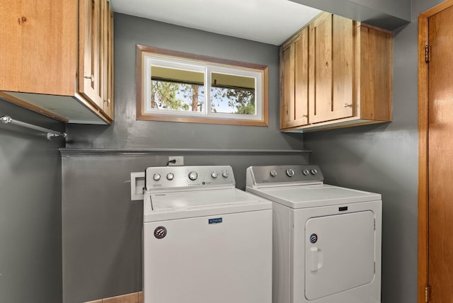 201 W Barnes Rd, Spokane, WA 99218 - laundry area with cabinet space and washing machine and dryer