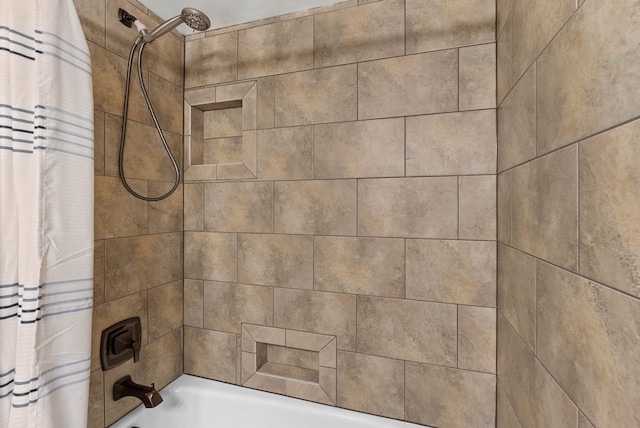 201 W Barnes Rd, Spokane, WA 99218 - full bath with shower / tub combo with curtain and radiator heating unit