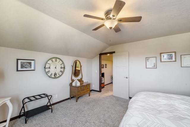 3316 N Coleman St, Post Falls, ID 83854 - bedroom with light carpet, lofted ceiling, and ceiling fan