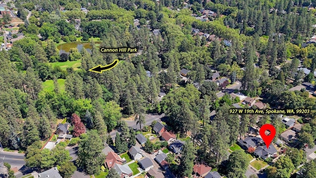 927 W 19th Ave, Spokane, WA 99203 - aerial view of property and surrounding area featuring nearby suburban area