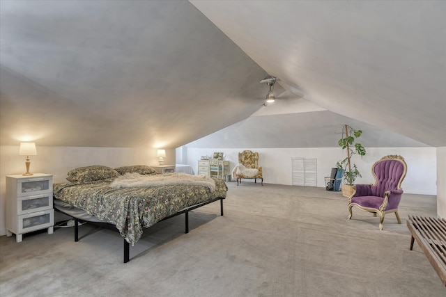 927 W 19th Ave, Spokane, WA 99203 - carpeted bedroom with lofted ceiling and ceiling fan