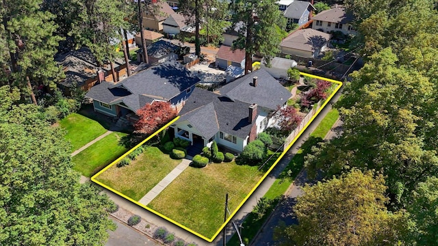 927 W 19th Ave, Spokane, WA 99203 - aerial view of residential area featuring property parcel outlined