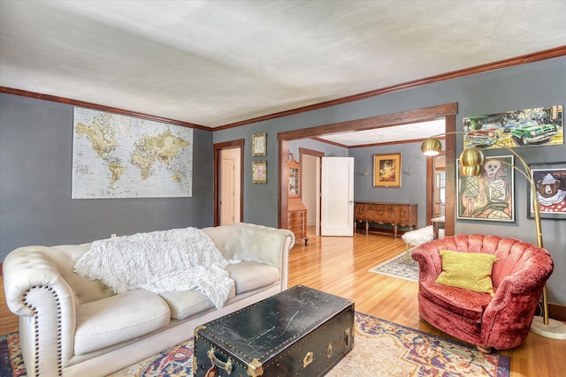 927 W 19th Ave, Spokane, WA 99203 - living area featuring ornamental molding and wood finished floors