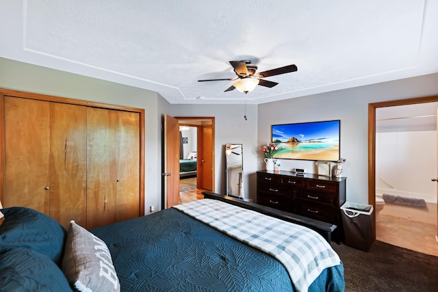 11606 E 8th Ave, Spokane Valley, WA 99206 - bedroom featuring a closet, carpet floors, and ceiling fan