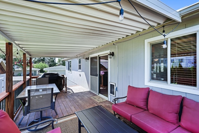 11606 E 8th Ave, Spokane Valley, WA 99206 - deck featuring outdoor lounge area, outdoor dining space, and area for grilling