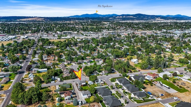 11606 E 8th Ave, Spokane Valley, WA 99206 - aerial view of property and surrounding area with a mountain backdrop