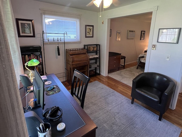 816 S Mamer Rd, Spokane Valley, WA 99216 - office area with wood finished floors and ceiling fan